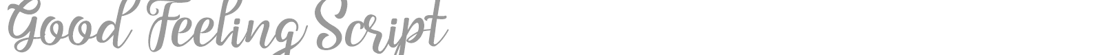 Good Feeling Script font preview